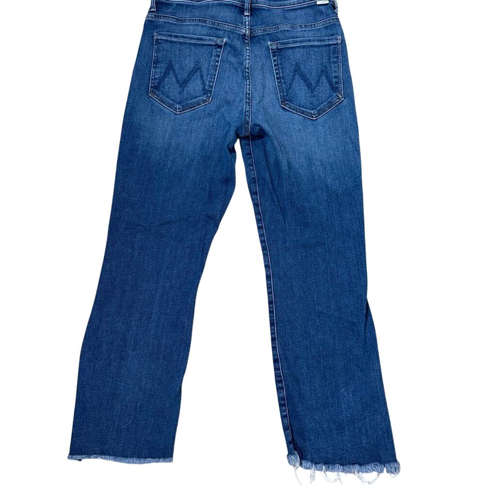 MOTHER Insider Crop Step Fray Jeans 30 Sweet Sassy Kick Flare Raw Hem USA